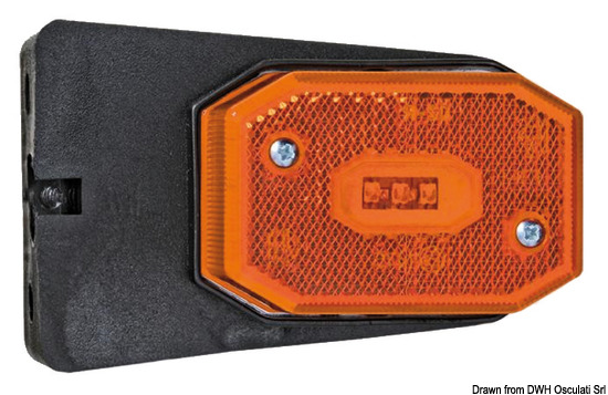 Fanale posizione LED laterale luce arancio staffa