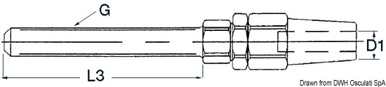 Terminale inox tenditore  5 mm