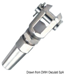 Terminale inox forc.  12 mm