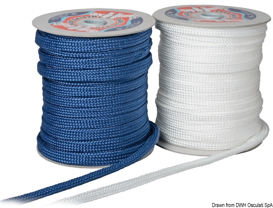 Piattina per parabordi 18 mm x 50 m blu