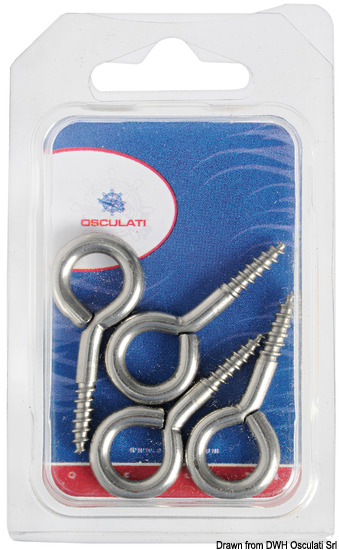 Occhioli inox vite 28 x 3 mm (blister 10 pz)