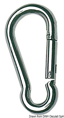 Moschettone inox 12 mm