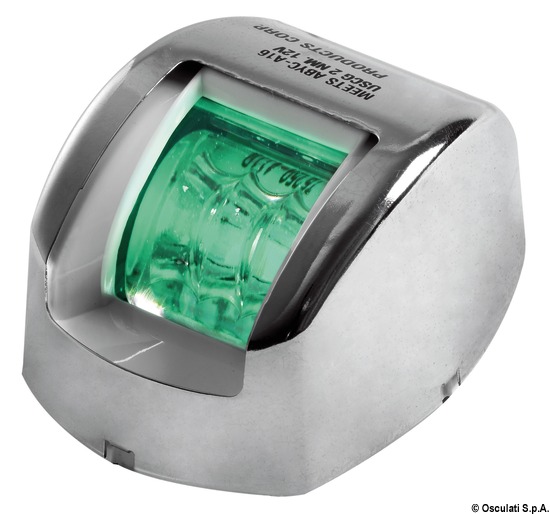 Fanale di via Mouse verde corpo inox