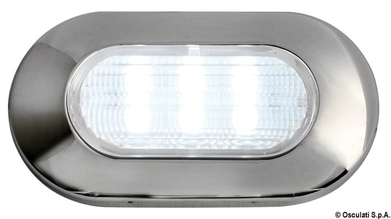 Luce di cortesia ovale 6 LED blu