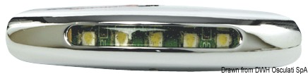 Luce cortesia cromata 5 LED bianchi