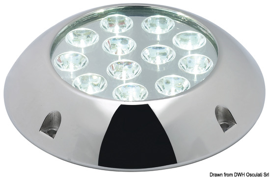 Faro subacqueo 12 LED bianchi