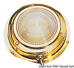 Plafoniera ottone lucido luce Led diam. 138 mm