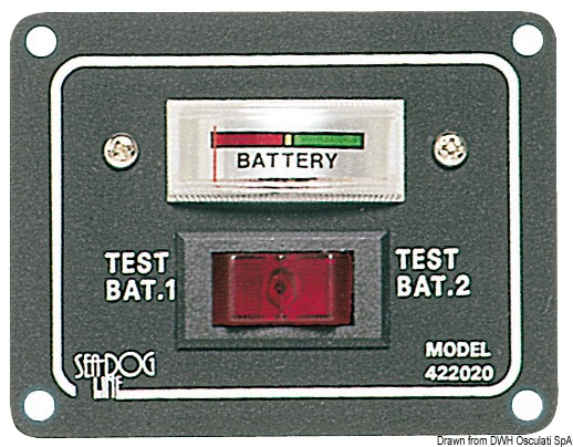 Pannellino tester per 2 batterie