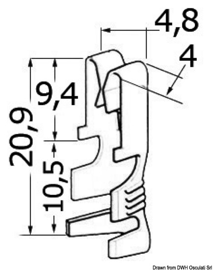 Contatti ottone 1/2,5 mm