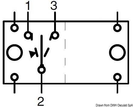 Interruttore ON-OFF-(ON) singolo polo 2 lam 12 V