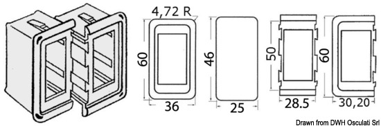 Cornice plastica centrale nera