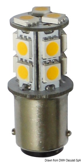 Lampadina LED 12/24 V BA15D 2 W 140 lm