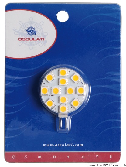 Lampadina 12 LED G4  30 mm attacco laterale