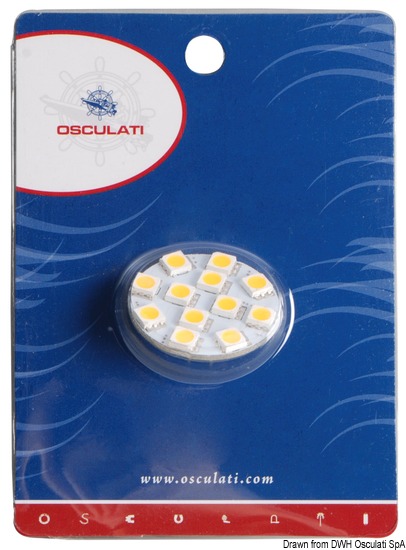 Lampadina 12 LED G4  30 mm attacco posteriore