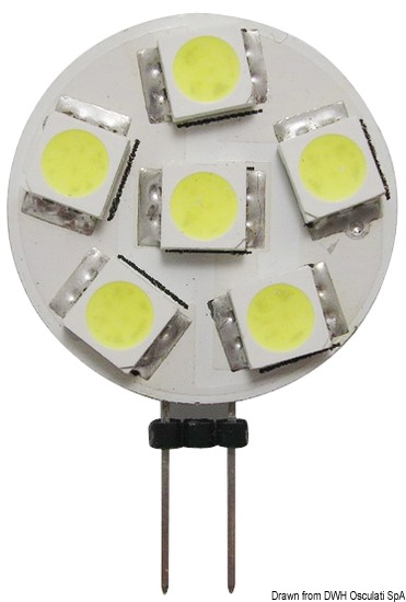 Lampadina 6 LED G4  24 mm attaco laterale