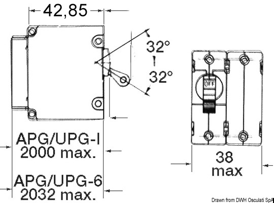 Iterruttore magnetico idraulico 30A 80V