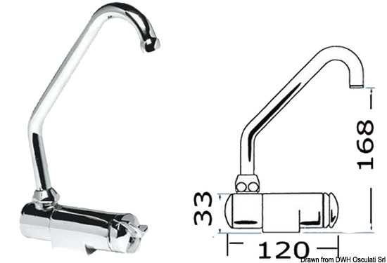 Miscelatore rotante caldo/freddo alto