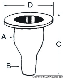 Scarico a mare plastica bianca 3/4"