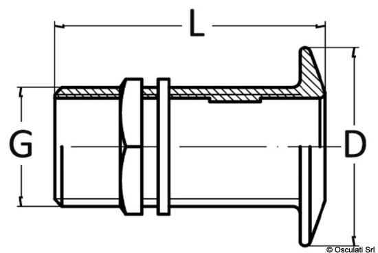 Scarico inclinato ottone 3/8"