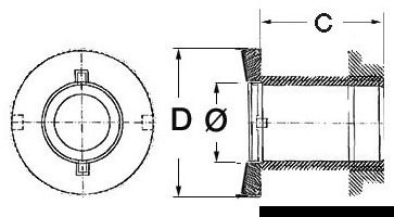 Scarico senza portagomma 3/4"