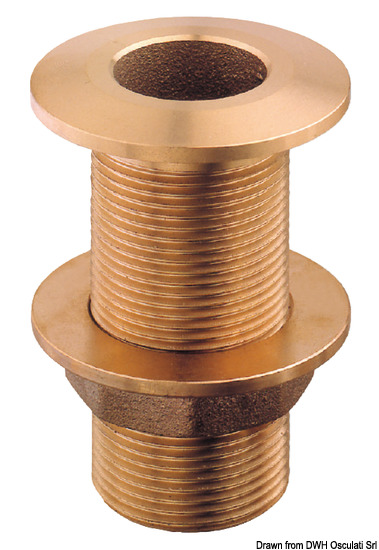 Scarico a mare in bronzo 3/8"