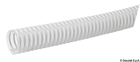 Tubo con spirale in PVC bianco 26 mm