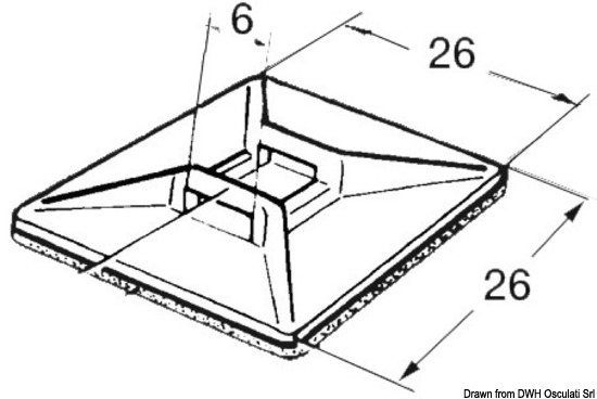 Basetta nylon autoadesiva