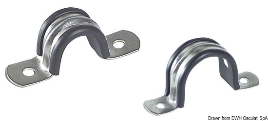 Cavallotti tubi inox/gomma 12 mm