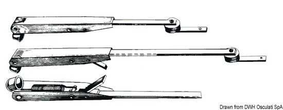 Braccio tergicristallo regolabile 457/610 mm