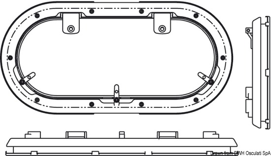 Obl ovale Bomar Flagship 216 x 444 mm