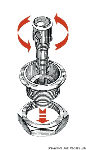 Sfiato carburante inox diritto