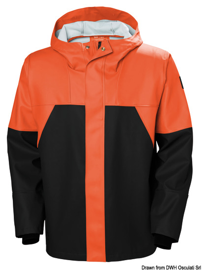 HH Storm Rain Jacket arancio/nero M