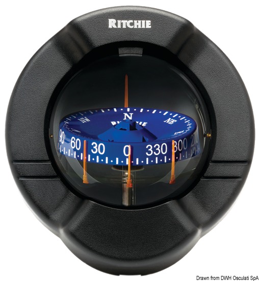 Bussola Ritchie Venturi Sail 3"3/4 nera/blu