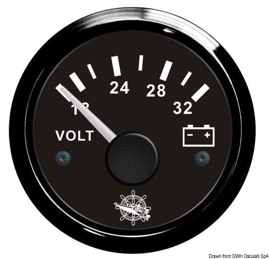 Voltmetro 18/32 V nero/nera