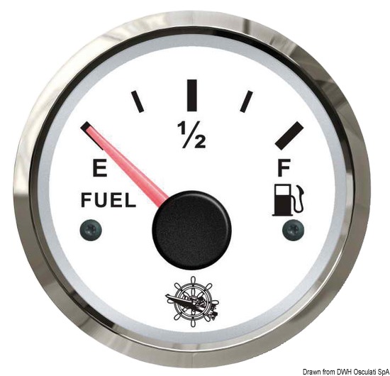 Indicatore carburante 10-180 Ohm bianco/lucida