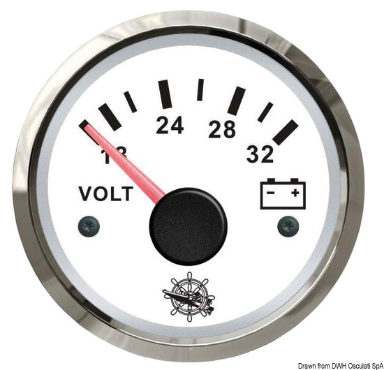 Voltmetro 18/32 V bianco/lucida