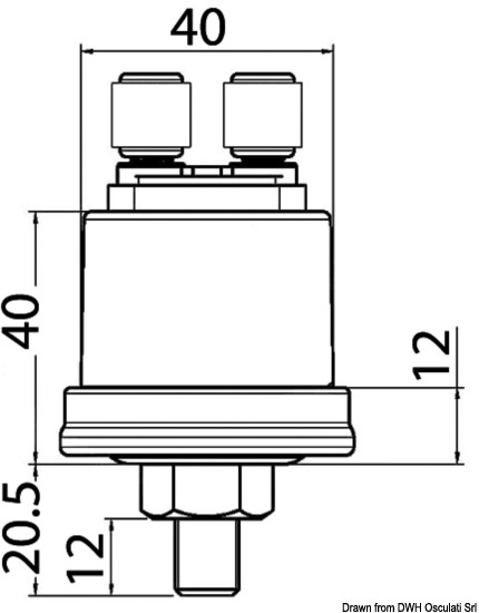 Bulbo olio doppio 10 bar 1/8"-27NPT poli isolati