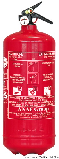 Estintore Solas a polvere 3 Kg MED