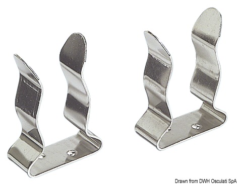 Coppia clips inox 25/32 mm