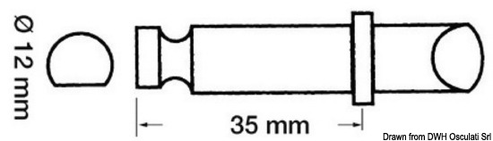 Scalmo plastica/ottone 12 x 35 mm