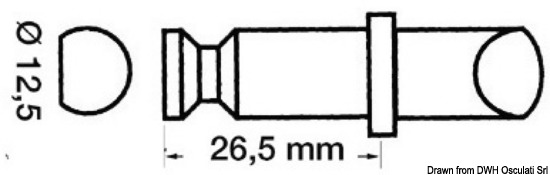 Scalmo plastica/ottone 12,5 x 26,5 mm