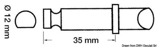 Scalmo ottone cromato per canotti Zodiac