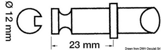 Scalmo ottone cromato per canotti Bat e Lomac