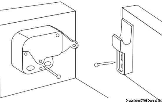 Chiusura scatto antine inox