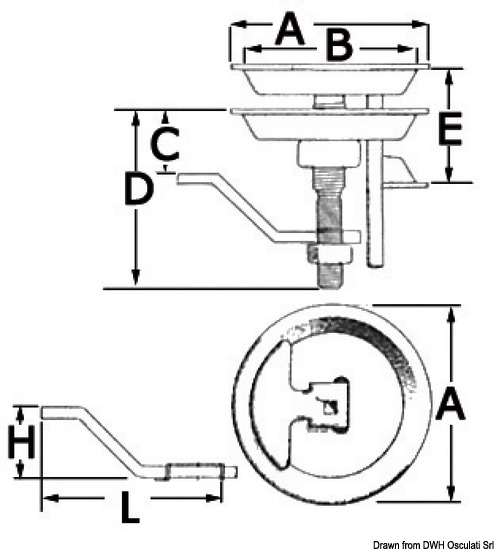 Alzapagliolo inox 70 mm