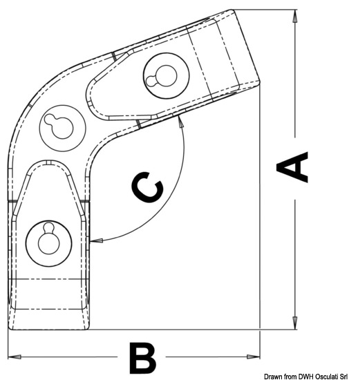 Passacavo angolare a rulli 110