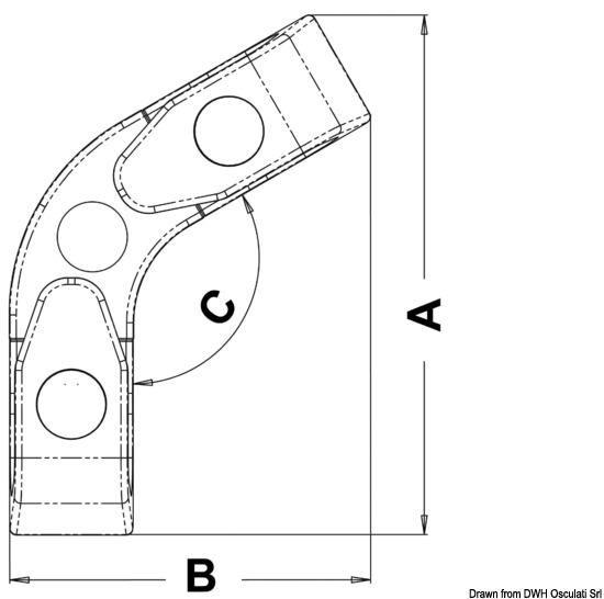 Passacavo angolare a rulli 120