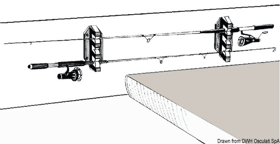 Supporto per 5 canne 285x54 mm