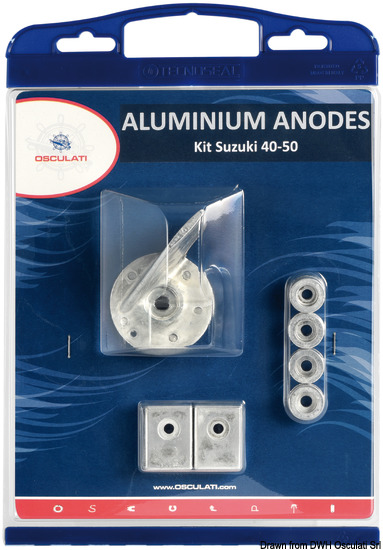 Kit anodi Suzuki 40/50 HP alluminio