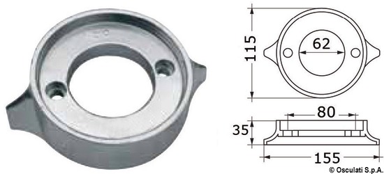 Anodo alluminio collare VOLVO 280/290